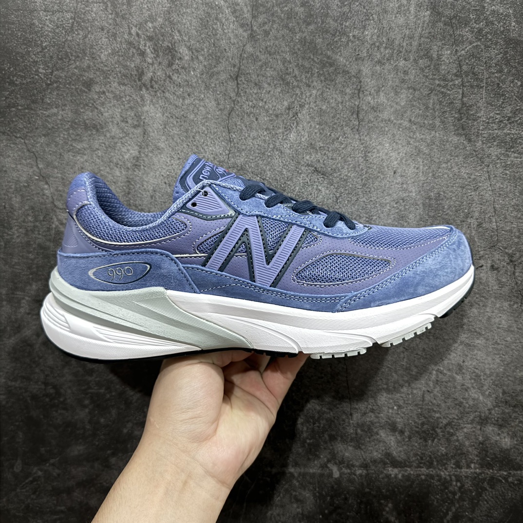 K版 New Balance U990PP6 新百伦NB990V6 第六代总统复古慢跑鞋 白紫色