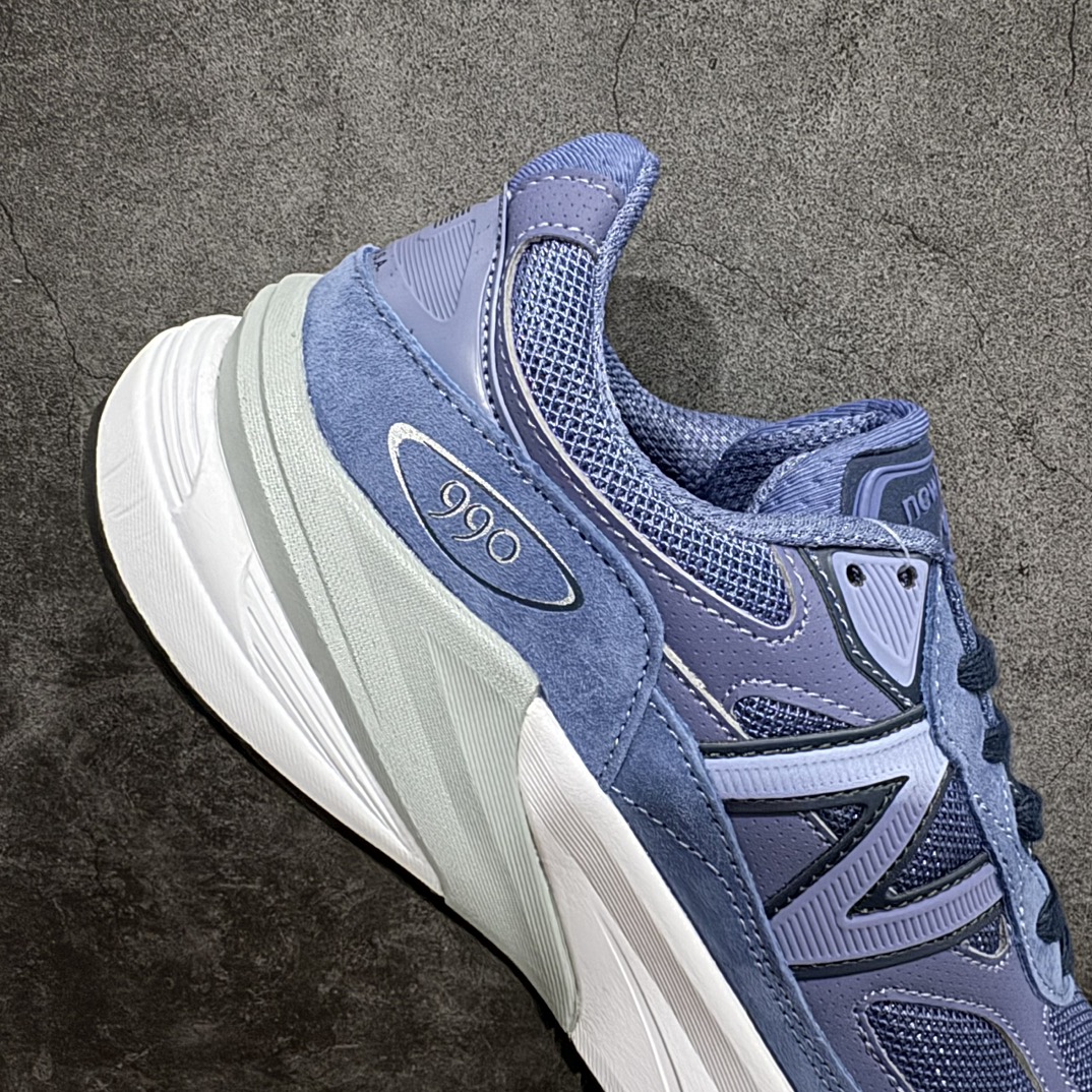 K版 New Balance U990PP6 新百伦NB990V6 第六代总统复古慢跑鞋 白紫色