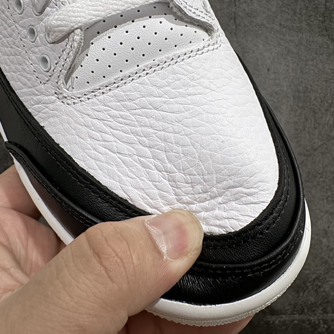 图片[6]-【DG2.0版本】Fragment Design x Air Jordan AJ3 Retro 藤原浩闪电联名 DA3595-100n目前市场最推荐的产品这个版本 皮料和清洁度处理非常完美n各个细节都秒杀之前市场出货批次n市场唯一正确批次 正确半氧化后跟tpun耗时半年巨作 全套原纸板楦头开发原厂大底磨具加持立体防滑纹理 原装可视Air Sole气垫 原汁原味最完美的三代版型 唯一正确鞋头趴度弧度高度鞋身腰线 原厂TPU氧化后跟饰片 正确内里反口里网布 皮料菱角分明不变形无多余毛边 正确手工大底描漆拉丝 市场唯一原厂鞋扣模具 原厂织唛标 原厂飞人电绣工艺 尾指中部跳三针 独家绑鞋带手法 印刷中底布 四线拉帮 米色美纹纸贴合固定 进口港宝加持 后跟自然饱满 全鞋荧光划线卡点 追求极致完美 每一双都是工艺品 多重QC质检 超越公司货的品控标准 实实在在的免检产品  尺码：40 40.5 41 42 42.5 43 44 44.5 45 46 47.5  编码：LJQ470500-鞋库