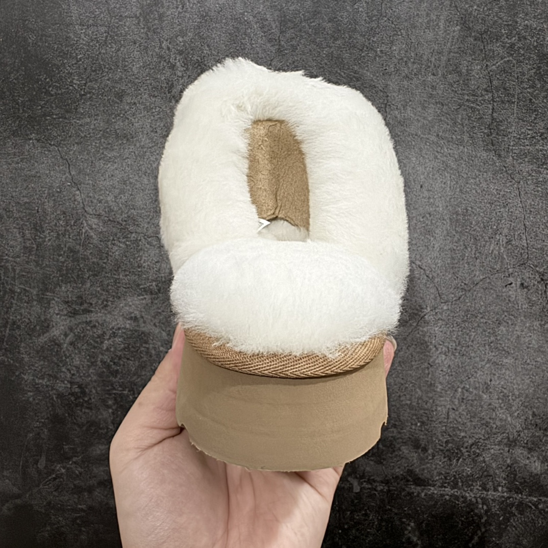 UGG W Disquette Slipper Chestnut 蒂茨库特系列加厚款穆勒风包头舒适露跟半拖鞋“可乐深棕加绒”1122550-CHE