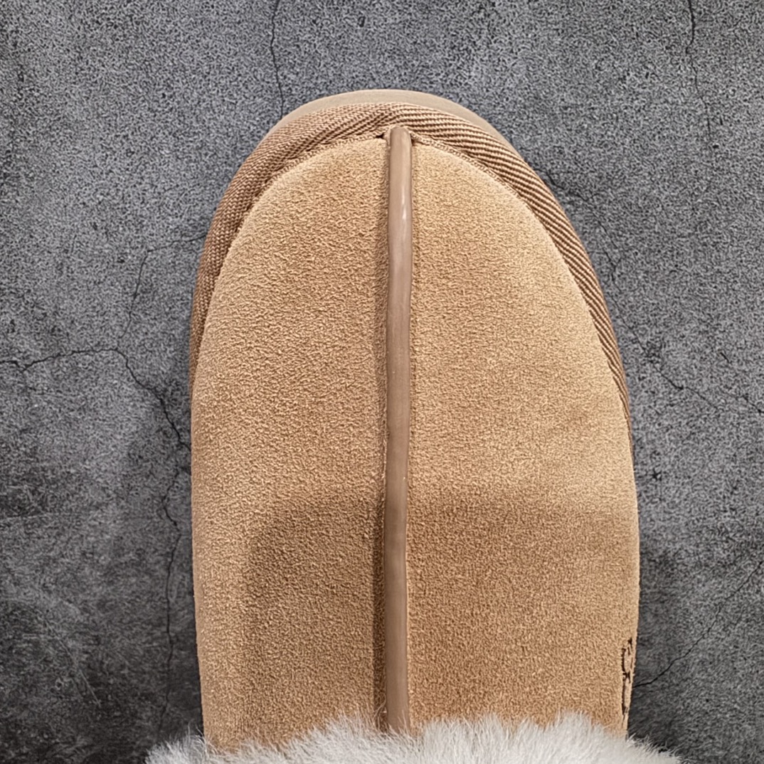 UGG W Disquette Slipper Chestnut 蒂茨库特系列加厚款穆勒风包头舒适露跟半拖鞋“可乐深棕加绒”1122550-CHE