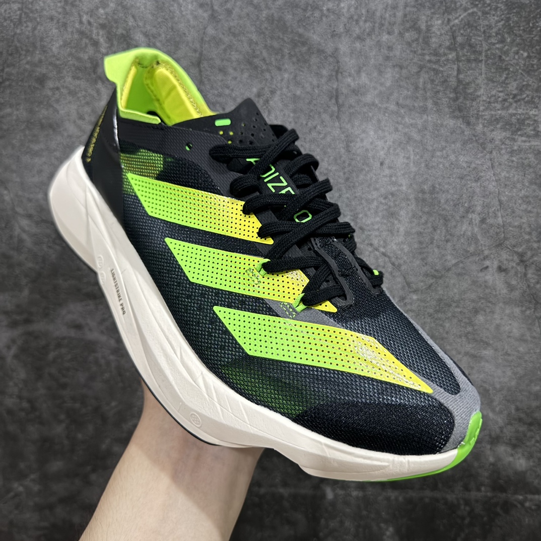 adidasAdizeroAdiosPro3舒适百搭减震防滑耐磨低帮碳板马拉松跑步鞋波士顿3代夏季透气网