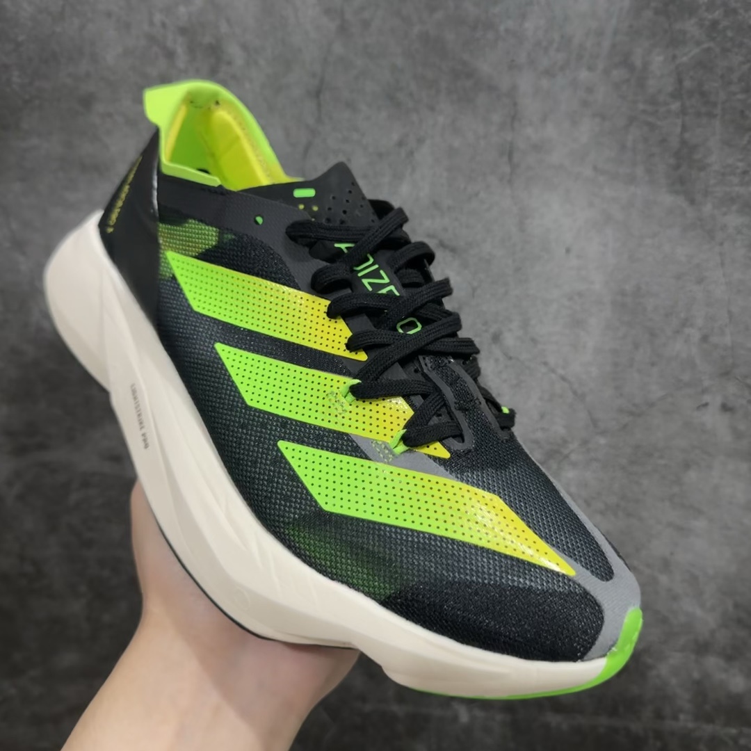 adidasAdizeroAdiosPro3舒适百搭减震防滑耐磨低帮碳板马拉松跑步鞋波士顿3代夏季透气网