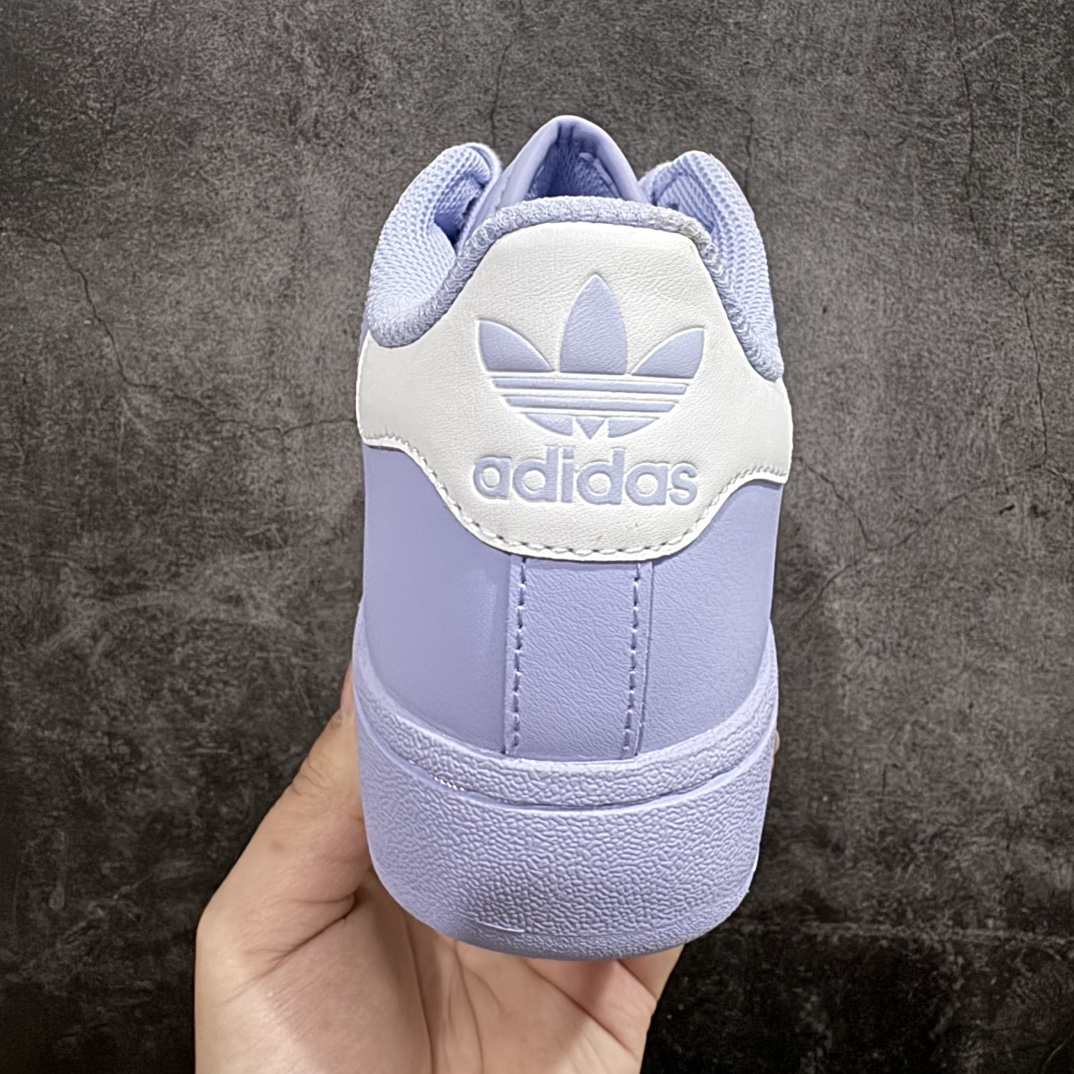 平台充正版AdidasSuperstarXLG阿迪白浅绿贝壳头厚底款低帮休闲板鞋ID5735市售最强版出