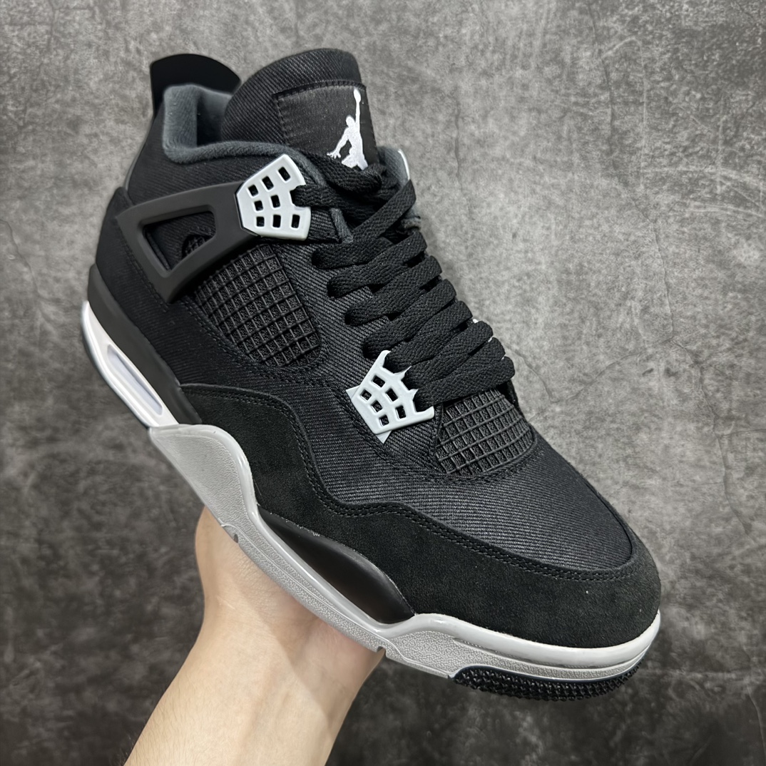 图片[3]-【莞产裁片】Air Jordan 4 Retro \” Black Canvas \” AJ4乔4 文化篮球鞋 黑帆布 DH7138-006n大厂出品 值得信赖的产品n原鞋开发 全鞋为原鞋一致麂皮材质 质感满满n鞋型到位 正宗乔4的完美鞋型 鞋舌长度同步原鞋n原厂网格不打皱 鞋底有刷漆 正确电脑针车走线 超高裁边清洁度n值得入手零售的好货，优势价格主推💪🏻 尺码：40.5-47.5 编码：LJQ470500-鞋库