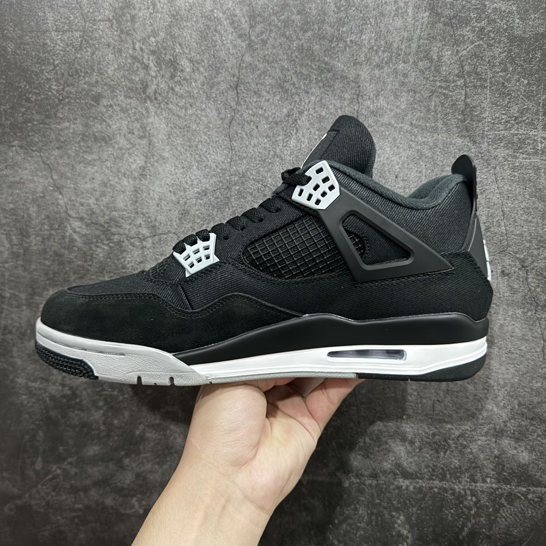 图片[2]-【莞产裁片】Air Jordan 4 Retro \” Black Canvas \” AJ4乔4 文化篮球鞋 黑帆布 DH7138-006n大厂出品 值得信赖的产品n原鞋开发 全鞋为原鞋一致麂皮材质 质感满满n鞋型到位 正宗乔4的完美鞋型 鞋舌长度同步原鞋n原厂网格不打皱 鞋底有刷漆 正确电脑针车走线 超高裁边清洁度n值得入手零售的好货，优势价格主推💪🏻 尺码：40.5-47.5 编码：LJQ470500-鞋库