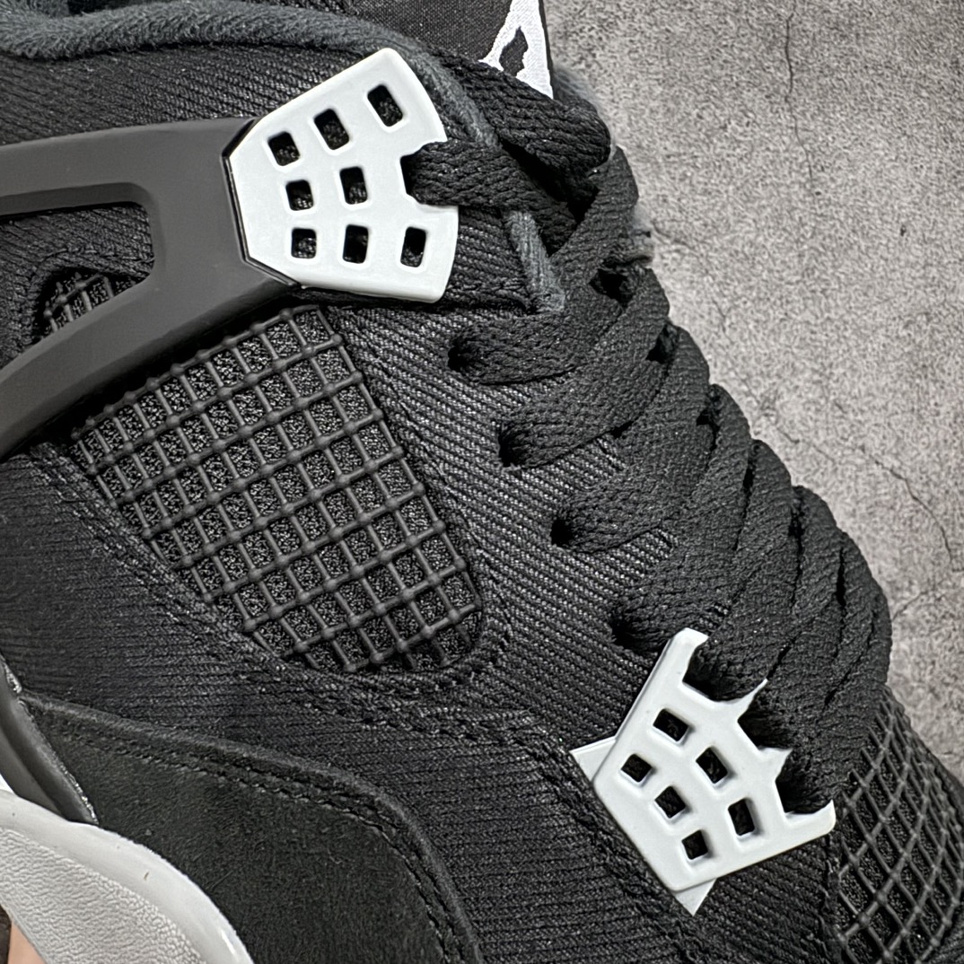 图片[2]-【莞产裁片】Air Jordan 4 Retro \” Black Canvas \” AJ4乔4 文化篮球鞋 黑帆布 DH7138-006n大厂出品 值得信赖的产品n原鞋开发 全鞋为原鞋一致麂皮材质 质感满满n鞋型到位 正宗乔4的完美鞋型 鞋舌长度同步原鞋n原厂网格不打皱 鞋底有刷漆 正确电脑针车走线 超高裁边清洁度n值得入手零售的好货，优势价格主推💪🏻 尺码：40.5-47.5 编码：LJQ470500-鞋库