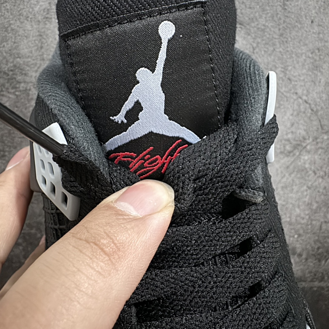 图片[4]-【莞产裁片】Air Jordan 4 Retro \” Black Canvas \” AJ4乔4 文化篮球鞋 黑帆布 DH7138-006n大厂出品 值得信赖的产品n原鞋开发 全鞋为原鞋一致麂皮材质 质感满满n鞋型到位 正宗乔4的完美鞋型 鞋舌长度同步原鞋n原厂网格不打皱 鞋底有刷漆 正确电脑针车走线 超高裁边清洁度n值得入手零售的好货，优势价格主推💪🏻 尺码：40.5-47.5 编码：LJQ470500-鞋库