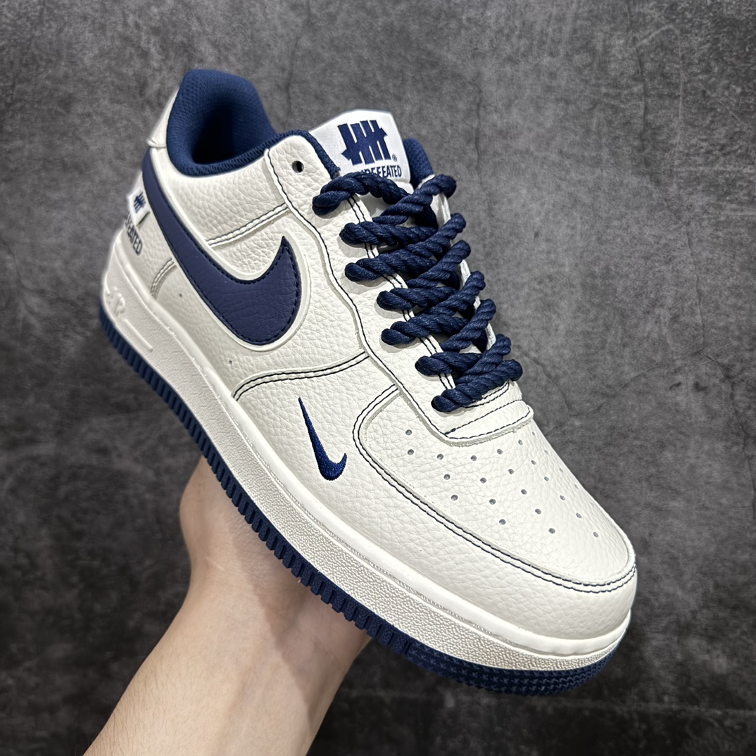 NikeAirForce1Low07xUNDEFEATED白蓝小钩麻绳原楦头原纸板打造纯正低帮空军版型专