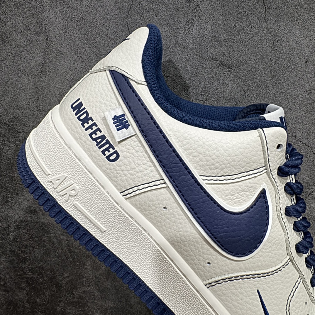 NikeAirForce1Low07xUNDEFEATED白蓝小钩麻绳原楦头原纸板打造纯正低帮空军版型专