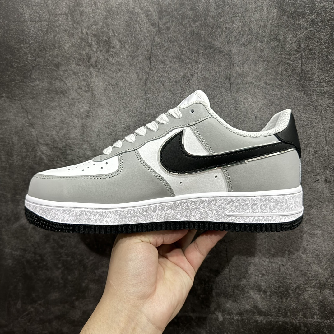 官方爆款定制二次元主题NikeAirForce1Low078weetheart白灰黑双勾喷绘空军一号低帮