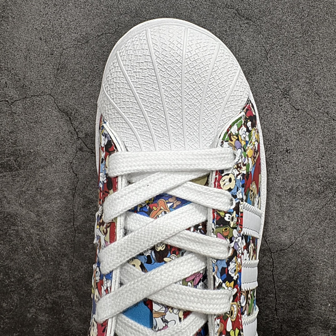 图片[5]-【公司级】联名款系列迪士尼/©Disney x Adidas Originals Superstar\”Mickey Mouse and Donald Duck\”经典贝壳头系列低帮百搭休闲运动板鞋“联名米老鼠唐老鸭彩色印面”IG6857n女鞋真标半码制n原楦原纸版开发n采用粒面牛剖革鞋面材质n2020改良全包围鞋垫n正确2020版鞋底模具及扇贝头盖片❗ 尺码：35 36 36⅔ 37⅓ 38 38⅔ 39⅓ 40 编码：XN200220-鞋库