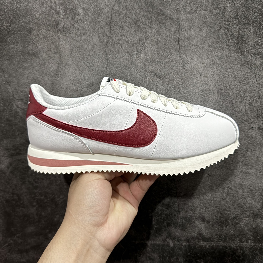 【TG纯原】NK Classic Cortez Leather 阿甘复古初代皮革慢跑鞋 货号：DN1791-103nn缓震防滑耐磨同源头层皮料 原厂模具 公司级标准检验QC 区分市面一切版本 完美复刻阿甘复古鞋型 尺码：35-45 编码：DL200220-鞋库