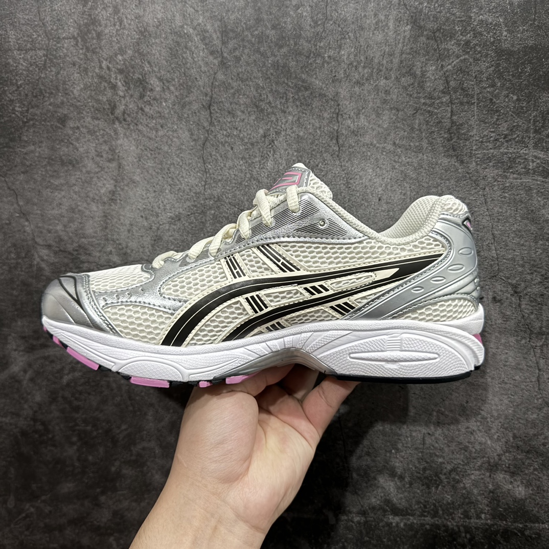 纯原版ASICSGEL-KAYANO14亚瑟士系列轻量缓震休闲运动跑步鞋银黑粉目前市场最优品质鞋型细节秒