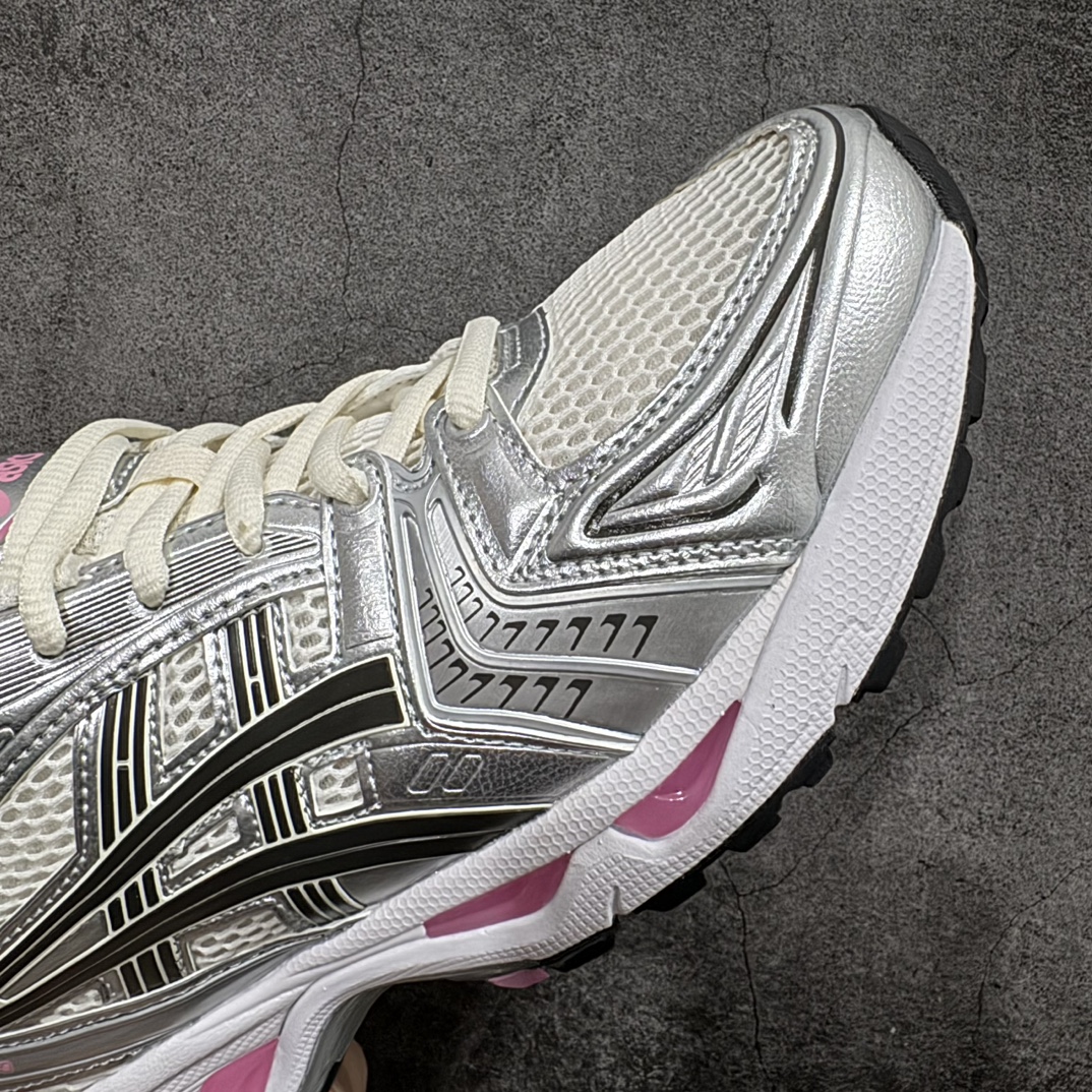 纯原版ASICSGEL-KAYANO14亚瑟士系列轻量缓震休闲运动跑步鞋银黑粉目前市场最优品质鞋型细节秒