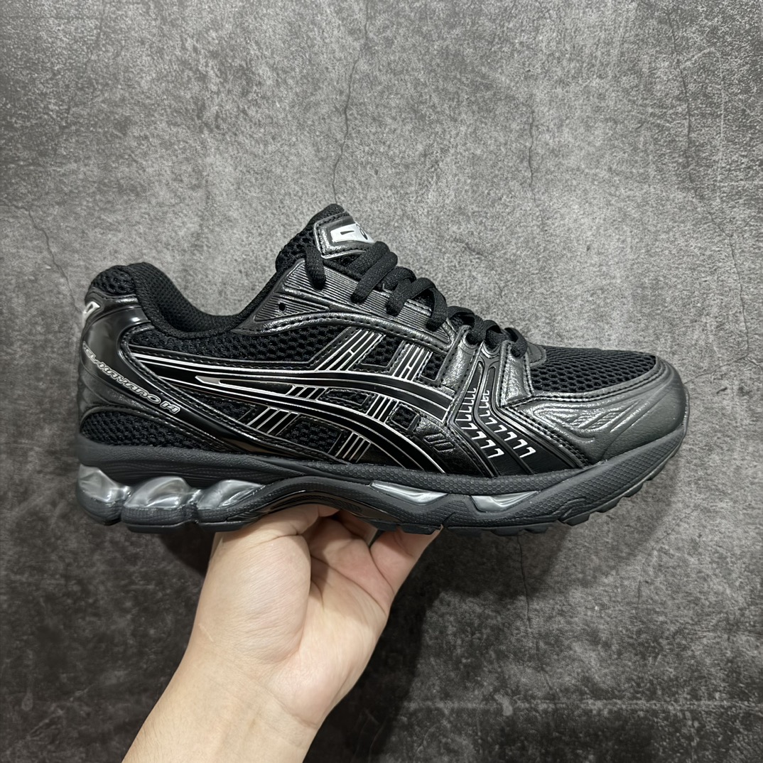 纯原版ASICSGEL-KAYANO14亚瑟士系列轻量缓震休闲运动跑步鞋黑色目前市场最优品质鞋型细节秒杀