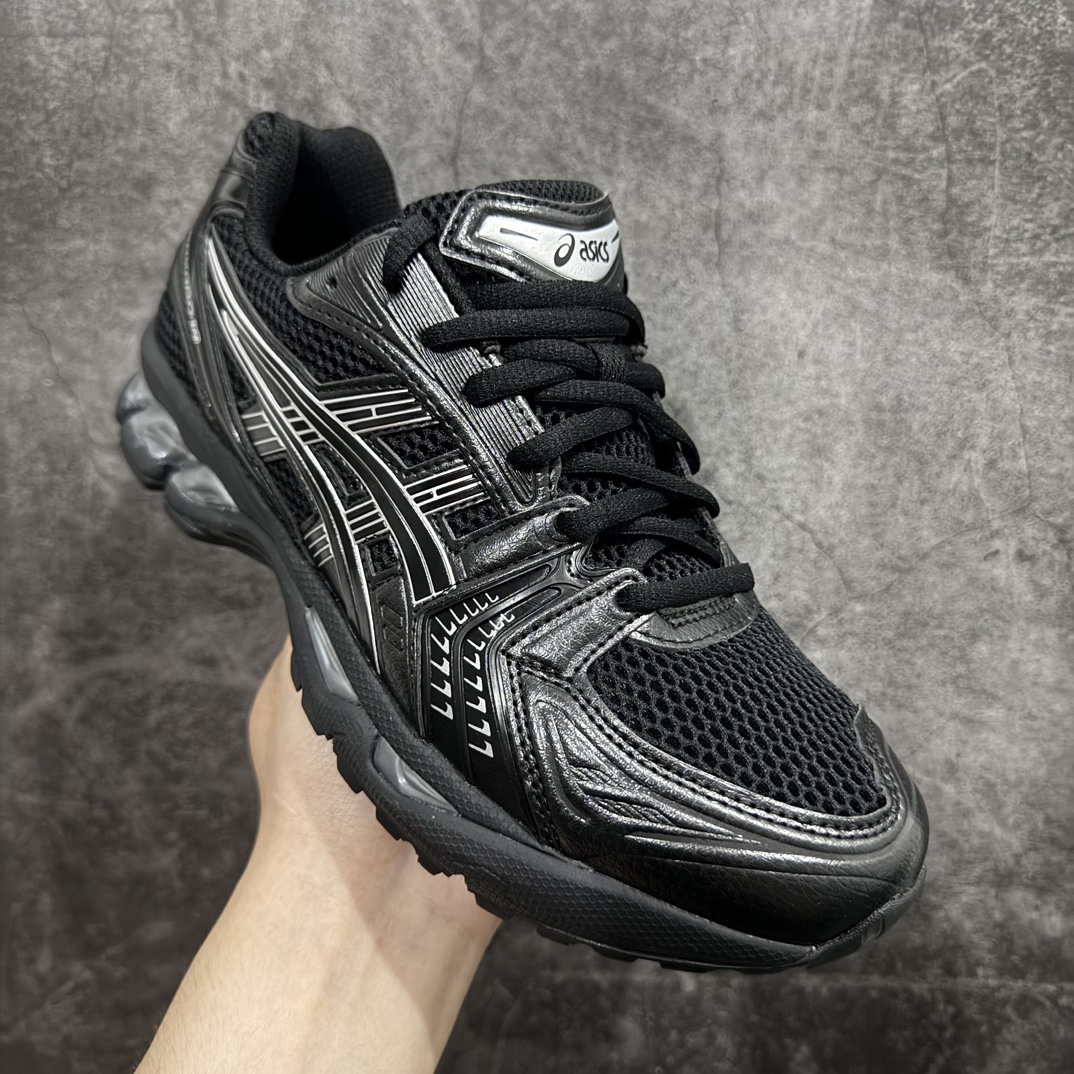 纯原版ASICSGEL-KAYANO14亚瑟士系列轻量缓震休闲运动跑步鞋黑色目前市场最优品质鞋型细节秒杀