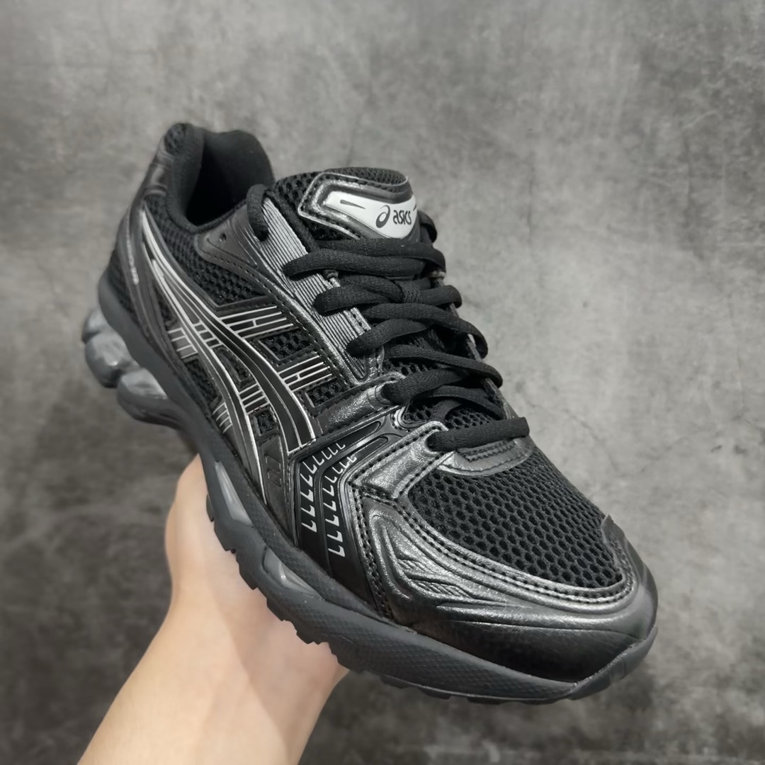 纯原版ASICSGEL-KAYANO14亚瑟士系列轻量缓震休闲运动跑步鞋黑色目前市场最优品质鞋型细节秒杀