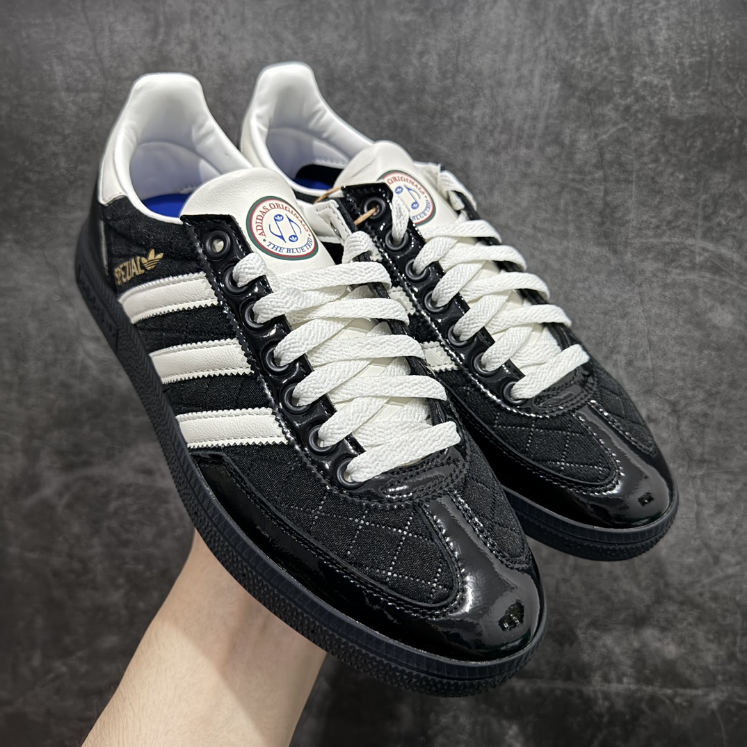 【纯原Top版】adidas originals HANDBALL SPEZIAL 轻便舒适 防滑耐磨 低帮 板鞋 男女同款 黑白 JP5669nn原厂档案开发出品 皮料切割干净无任何毛边鞋型细节完美 超高清洁度 头层漆皮面料 双层组合鞋垫区别市面版本 欢迎对比 尺码：35.5 36 36.5 37 38 38.5 39 40 40.5 41 42 42.5 43 44 44.5 45 编码：TO240260-鞋库