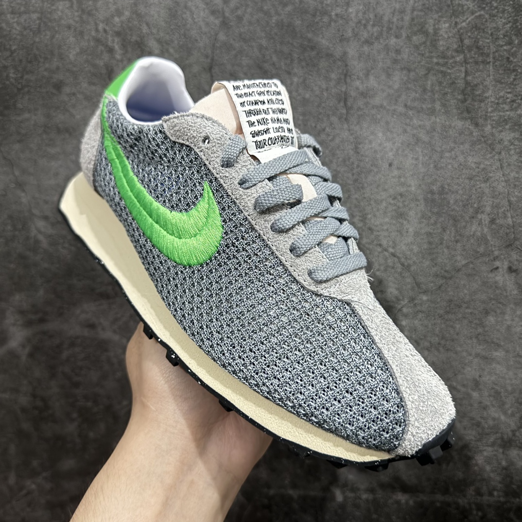 图片[3]-【纯原版】Nike Roshe Run LD-1000 x Stussy 灰绿n华夫一代系列华夫复古休闲运动慢跑鞋n美国元祖街头潮牌-斯图西联手Nike打造 LD-1000 复古跑鞋n采用双层呼吸网织面料组合翻毛皮饰片鞋面材质n中底搭载EVA切片缓震n外置防滑耐磨华夫格橡胶大底 官方货号：FQ5369-002 尺码：36 36.5 37.5 38 38.5 39 40 40.5 41 42 42.5 43 44 44.5 45  编码：GX220240-鞋库