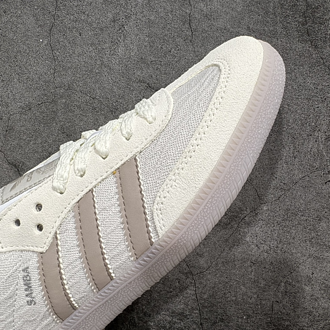 图片[6]-【正确版】阿迪达斯/三叶草Adidas Originals Samba OG桑巴舞系列绅士德训足球风百搭低帮休闲运动板鞋“奶灰蕾丝生胶底”n男女鞋真标半码制n升级原楦原纸版数据开发n采用翻毛皮组合提花帆布鞋面材质n内环保可再生海玻璃鞋垫 外置RB耐磨防滑橡胶大底❗️ 货号：JP5674  尺码：35⅔ 36 36⅔ 37⅓ 38 38⅔ 39⅓ 40 40⅔ 41⅓ 42 42⅔ 43⅓ 44 44⅔ 45 编码：DZTB230250-鞋库