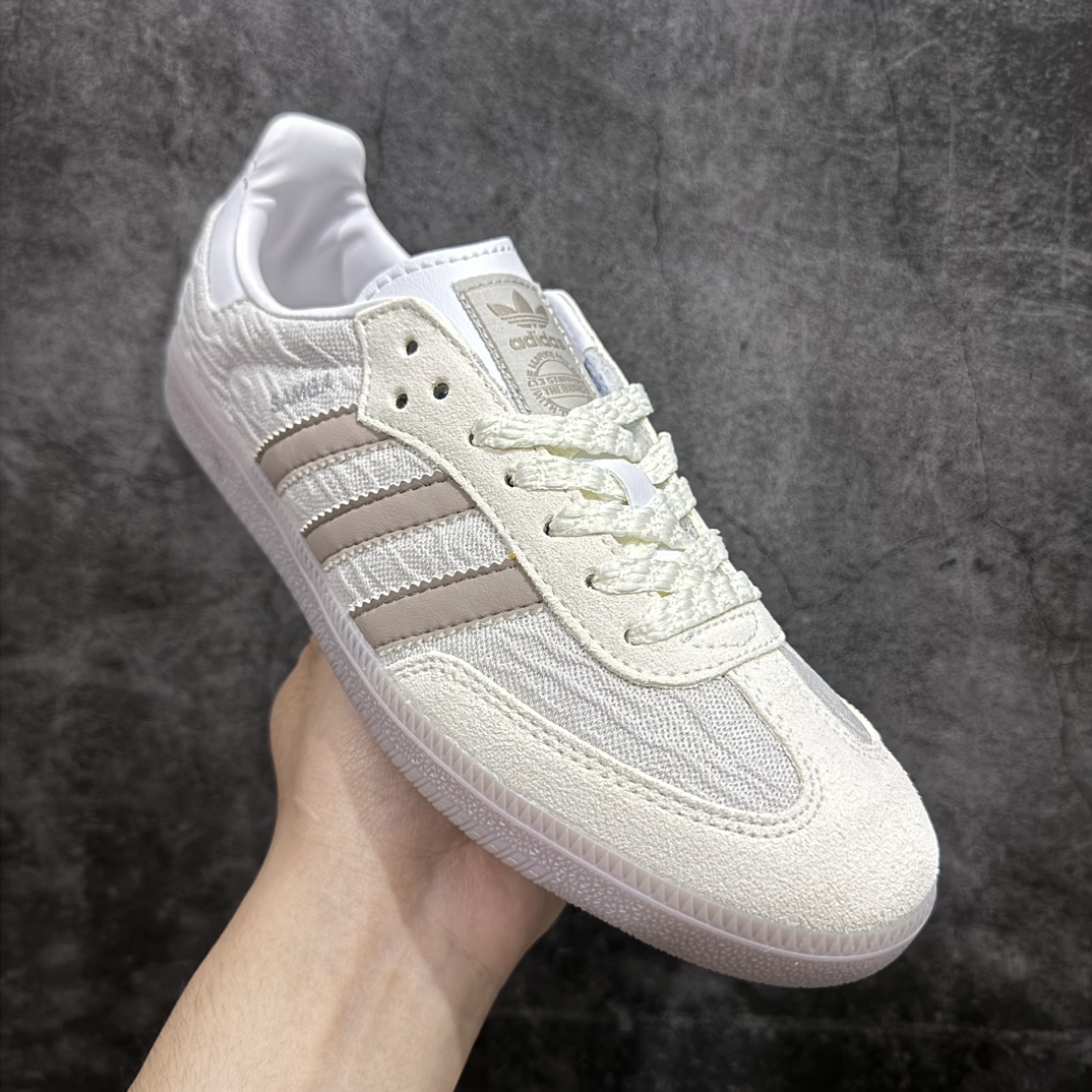 图片[3]-【正确版】阿迪达斯/三叶草Adidas Originals Samba OG桑巴舞系列绅士德训足球风百搭低帮休闲运动板鞋“奶灰蕾丝生胶底”n男女鞋真标半码制n升级原楦原纸版数据开发n采用翻毛皮组合提花帆布鞋面材质n内环保可再生海玻璃鞋垫 外置RB耐磨防滑橡胶大底❗️ 货号：JP5674  尺码：35⅔ 36 36⅔ 37⅓ 38 38⅔ 39⅓ 40 40⅔ 41⅓ 42 42⅔ 43⅓ 44 44⅔ 45 编码：DZTB230250-鞋库