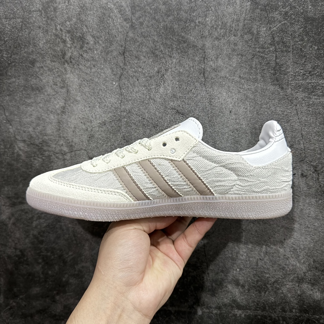 图片[2]-【正确版】阿迪达斯/三叶草Adidas Originals Samba OG桑巴舞系列绅士德训足球风百搭低帮休闲运动板鞋“奶灰蕾丝生胶底”n男女鞋真标半码制n升级原楦原纸版数据开发n采用翻毛皮组合提花帆布鞋面材质n内环保可再生海玻璃鞋垫 外置RB耐磨防滑橡胶大底❗️ 货号：JP5674  尺码：35⅔ 36 36⅔ 37⅓ 38 38⅔ 39⅓ 40 40⅔ 41⅓ 42 42⅔ 43⅓ 44 44⅔ 45 编码：DZTB230250-鞋库