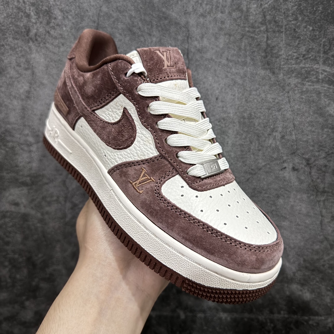 海外限量发售！NIkeAirForce107Low“LV联名--巧克力猪八”空军一号低帮运动鞋休闲鞋折边