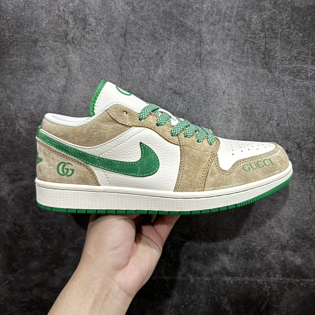 定制版AirJordan1LowAJ1乔1古驰联名-羊皮青高端定制低帮复古篮球鞋WG8850-014#定