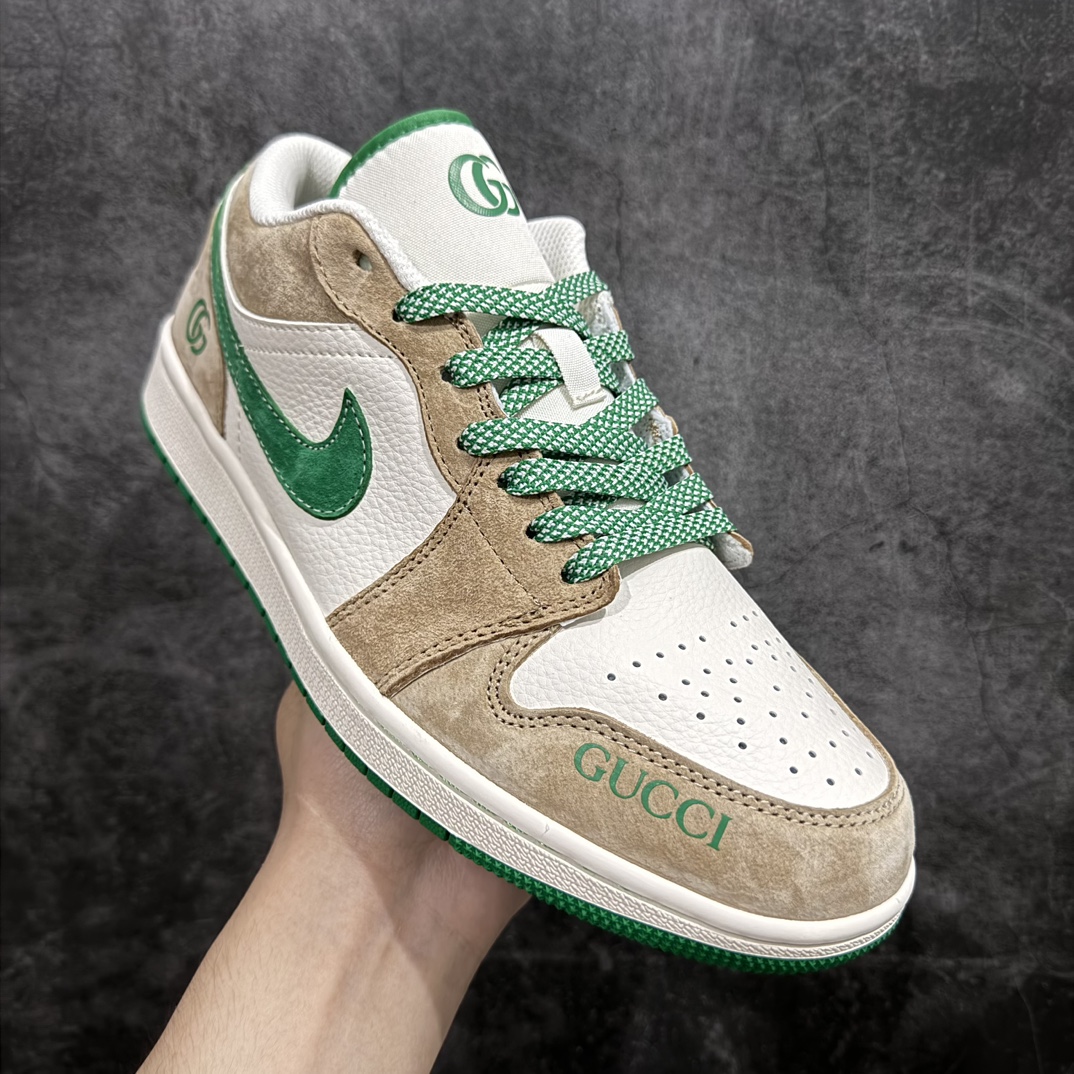 定制版AirJordan1LowAJ1乔1古驰联名-羊皮青高端定制低帮复古篮球鞋WG8850-014#定