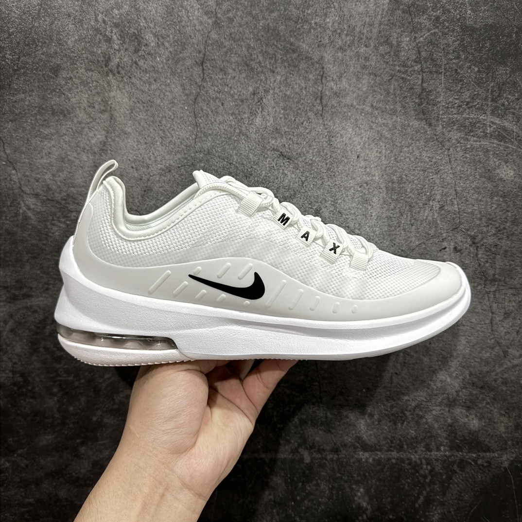 【公司级】Nike Air Max Axis 男女子运动鞋气垫缓震轻便休闲运动跑步网面透气舒适日常慢跑鞋 时尚的无缝覆面和透气网眼布演绎时尚外观。流线型中底和独特后跟设计，以醒目新颖方式传达 Max Air 的缓震性能。 外露 Max Air 缓震配置起初专为提高跑步表现打造，缔造舒适穿着体验 波浪形无缝覆面颂扬 98 款，织带鞋眼呼应 95 款设计，侧面的 Swoosh 标志再现 97 款特色 多层无缝覆面塑就简洁利落外观，打造微妙的分层效果 鞋面采用透气网眼设计，增强层次感和透气性 泡棉中底，兼具轻盈舒适感和回弹缓震性能，长度延伸至鞋头和后跟，提升耐穿性 货号：AA2146-100 尺码：36-44含半码-选品中心