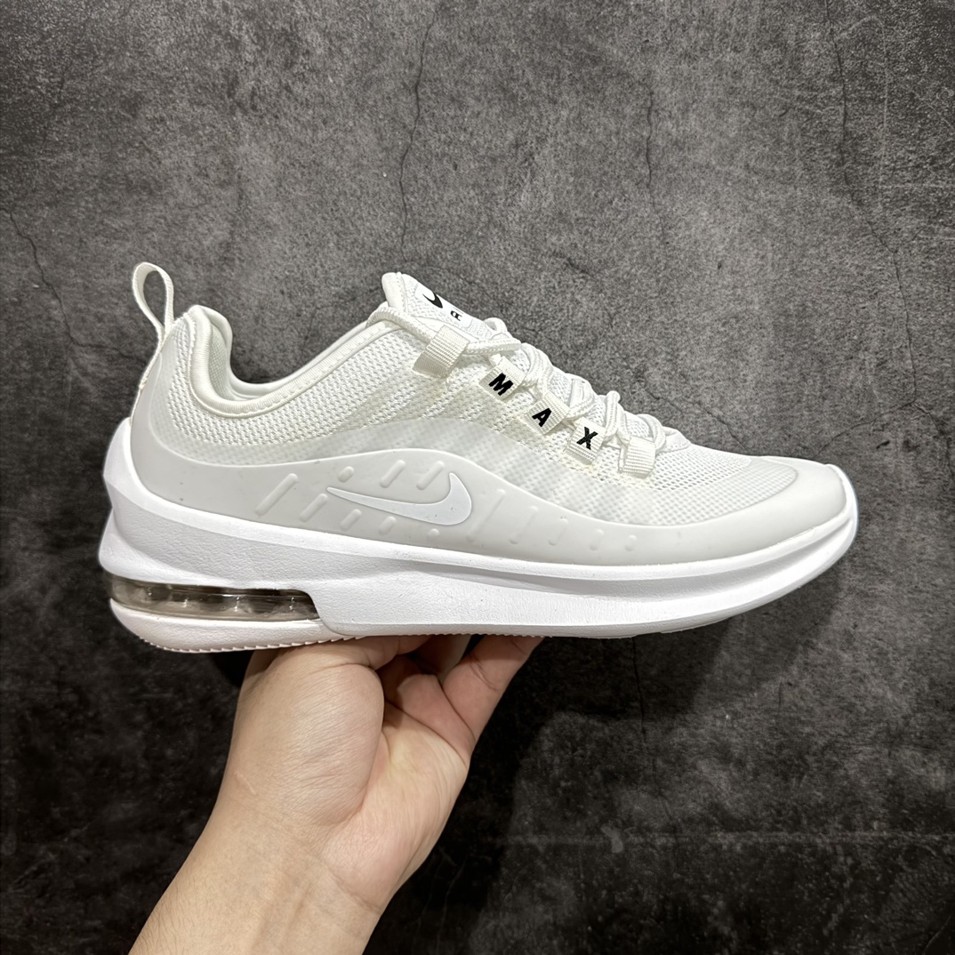 【公司级】Nike Air Max Axis 男女子运动鞋气垫缓震轻便休闲运动跑步网面透气舒适日常慢跑鞋nn时尚的无缝覆面和透气网眼布演绎时尚外观。流线型中底和独特后跟设计，以醒目新颖方式传达 Max Air 的缓震性能。 外露 Max Air 缓震配置起初专为提高跑步表现打造，缔造舒适穿着体验n波浪形无缝覆面颂扬 98 款，织带鞋眼呼应 95 款设计，侧面的 Swoosh 标志再现 97 款特色n多层无缝覆面塑就简洁利落外观，打造微妙的分层效果n鞋面采用透气网眼设计，增强层次感和透气性n泡棉中底，兼具轻盈舒适感和回弹缓震性能，长度延伸至鞋头和后跟，提升耐穿性 货号：AA2168-100n码数：36-44含半码 编码：YX220240-鞋库