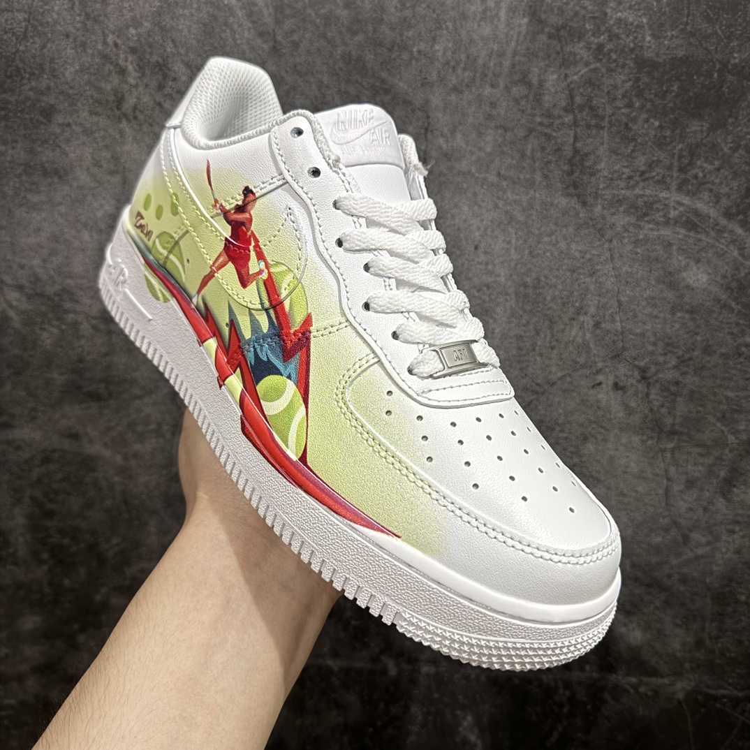 定制版NikeAirForce1Low网球女神原楦头原纸板打造纯正空军版型专注外贸渠道全掌内置蜂窝气垫原