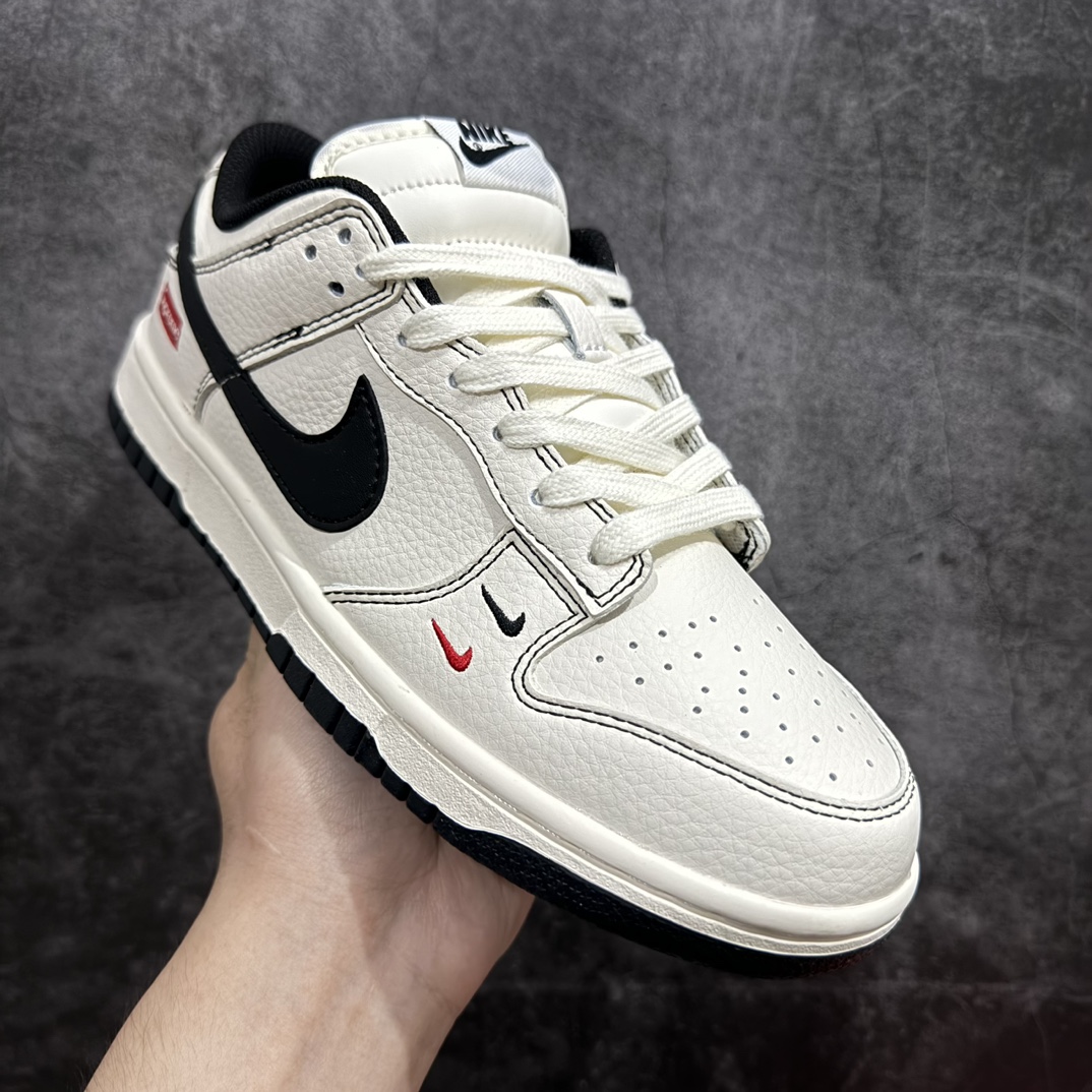 定制版NikeSBDunkLow“SuPreme联名米黑线条”周年高端定制低帮休闲板鞋定制鞋盒大厂纯原品