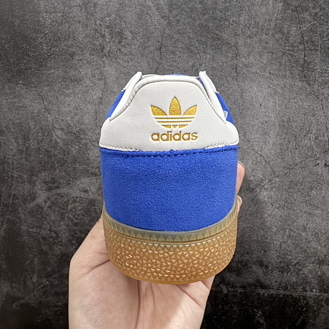 图片[4]-【正确版】Adidas Handball Spezial  阿迪达斯经典款反毛皮复古休闲板鞋 白蓝生胶 JP5278n原厂原档案开发出品 皮料切割干净无任何毛边鞋型细节完美 超高清洁度 市场最高版本  尺码：35.5 36 36.5 37 38 38.5 39 40 40.5 41 42 42.5 43 44 44.5 45 编码：DZ230250-鞋库