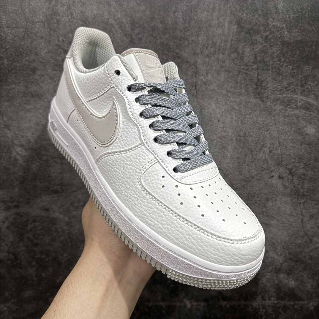 公司级NikeAirForce1Low白灰原楦头原纸板打造纯正空军版型专注外贸渠道全掌内置蜂窝气垫原盒配