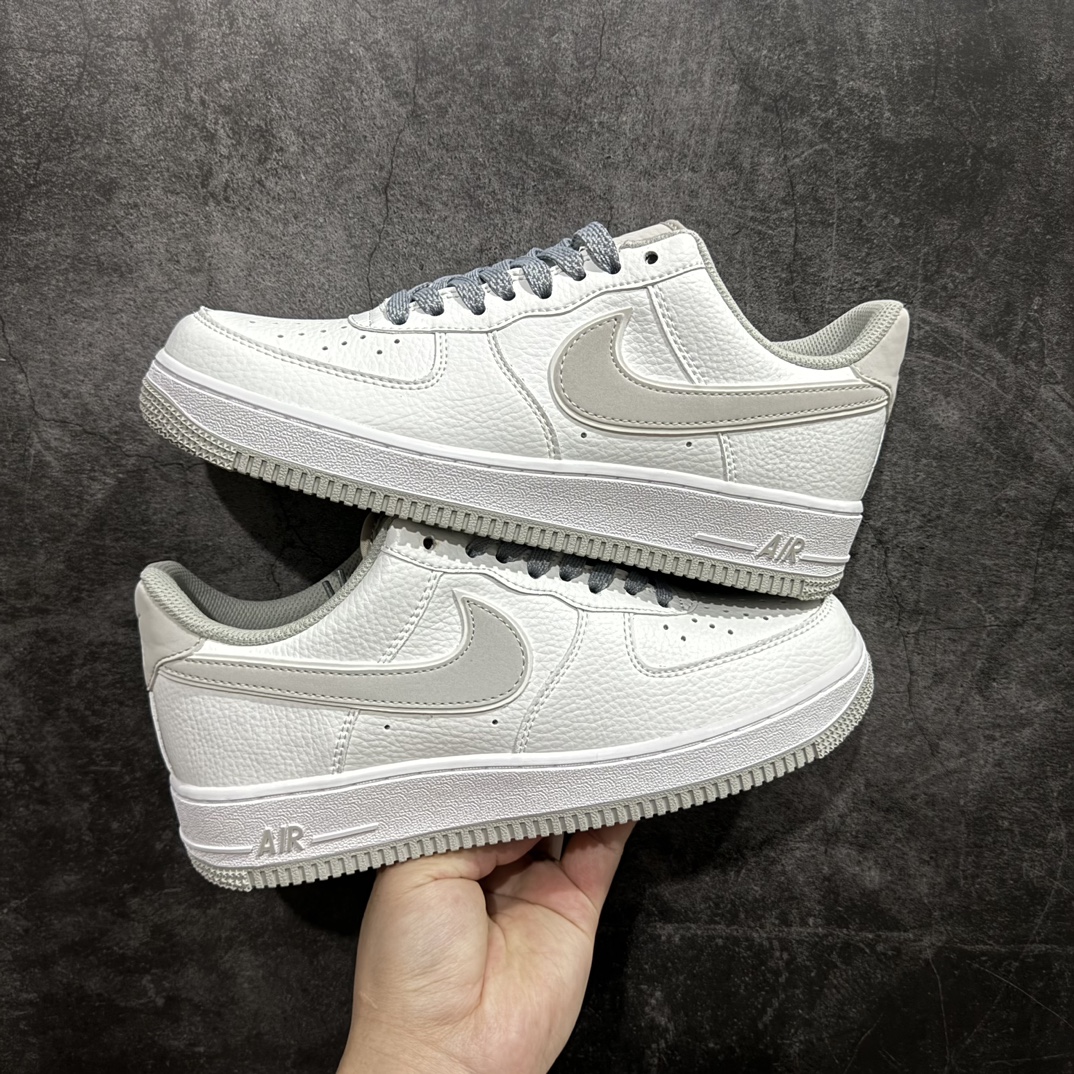 公司级NikeAirForce1Low白灰原楦头原纸板打造纯正空军版型专注外贸渠道全掌内置蜂窝气垫原盒配