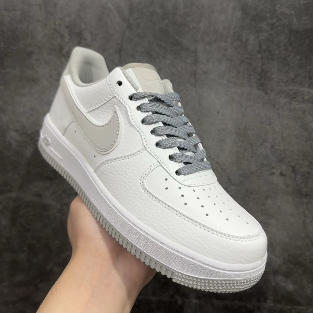 公司级NikeAirForce1Low白灰原楦头原纸板打造纯正空军版型专注外贸渠道全掌内置蜂窝气垫原盒配