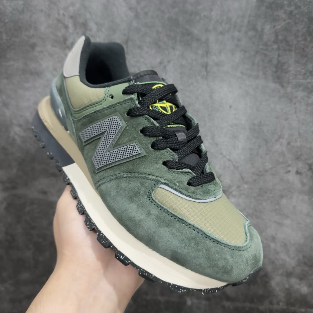 公司级StoneIslandxNB新百伦NewBalanceU574升级版系列低帮复古休闲运动慢跑鞋“石