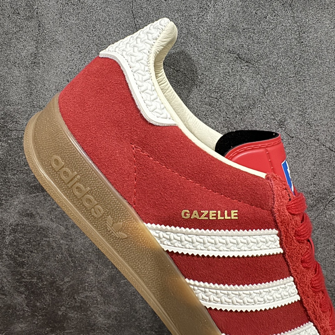 OriginalGazelleIndoorTrainers瞪羚室内鞋系列低帮复古百搭休闲运动德训风板鞋红