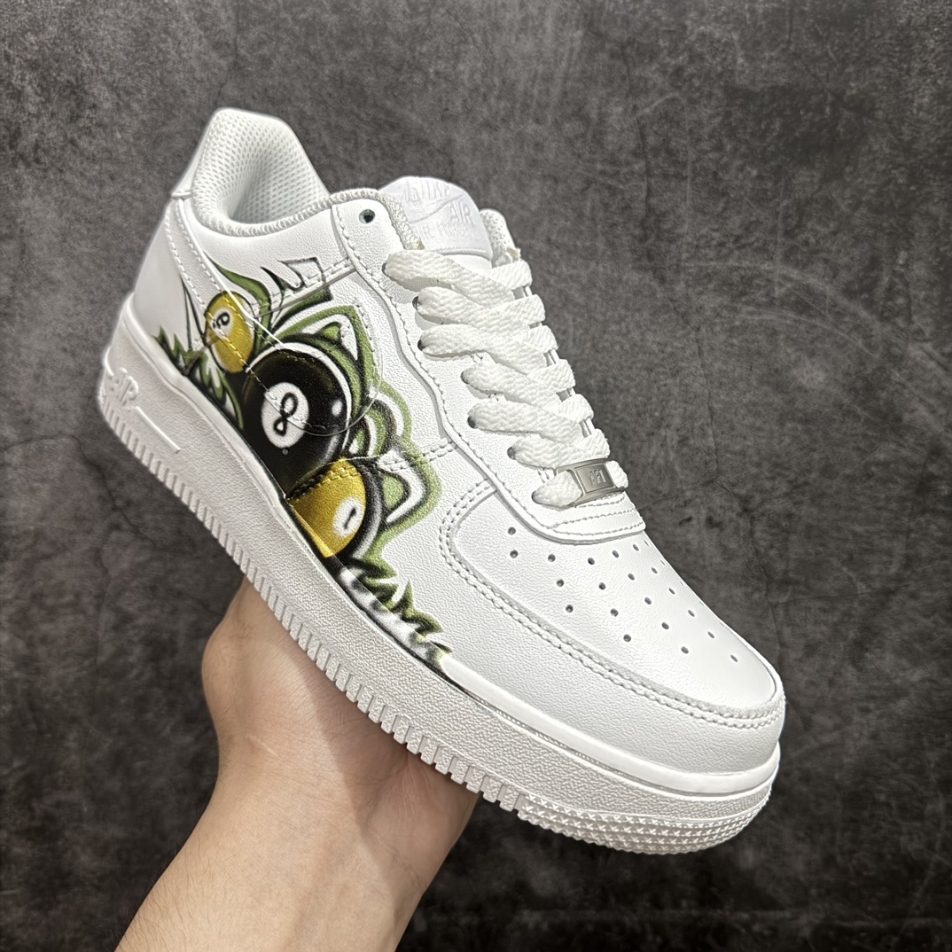 公司级NikeAirForce1Low07涂鸦台球黑8原楦头原纸板打造纯正低帮空军版型专注外贸渠道全掌内