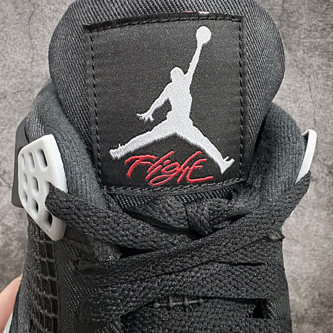 图片[7]-【PK4.0】Air Jordan 4 Retro \” Black Canvas \” AJ4乔4 文化篮球鞋 黑帆布 DH7138-006n大厂出品 值得信赖的产品n原鞋开发 全鞋为原鞋一致麂皮材质 质感满满n鞋型到位 正宗乔4的完美鞋型 鞋舌长度同步原鞋n原厂网格不打皱 鞋底有刷漆 正确电脑针车走线 超高裁边清洁度n值得入手零售的好货，优势价格主推💪🏻 尺码：40.5-47.5 编码：T400430-鞋库