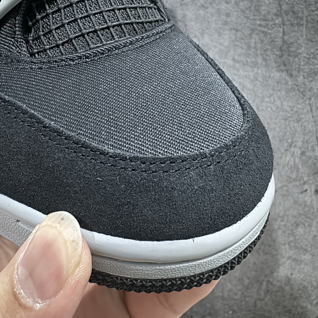 图片[6]-【PK4.0】Air Jordan 4 Retro \” Black Canvas \” AJ4乔4 文化篮球鞋 黑帆布 DH7138-006n大厂出品 值得信赖的产品n原鞋开发 全鞋为原鞋一致麂皮材质 质感满满n鞋型到位 正宗乔4的完美鞋型 鞋舌长度同步原鞋n原厂网格不打皱 鞋底有刷漆 正确电脑针车走线 超高裁边清洁度n值得入手零售的好货，优势价格主推💪🏻 尺码：40.5-47.5 编码：T400430-鞋库