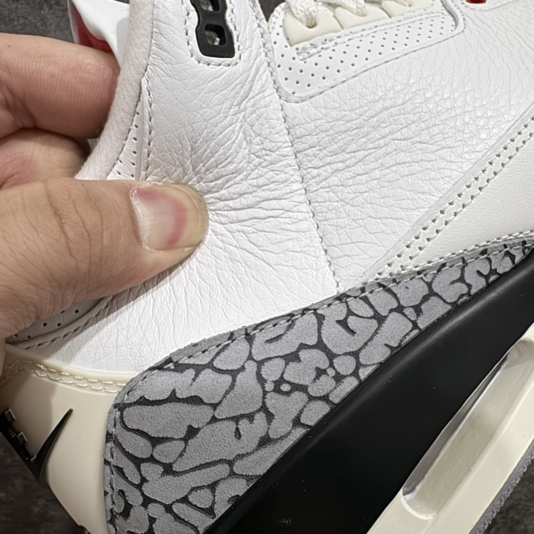 图片[3]-【DG2.0纯原】Air Jordan AJ3 Retro 复古白水泥 DN3707-100n有史以来 市场最高版n实拍所见即所得 所有细节均可秒杀市场纯原版n原厂细纹磨砂爆裂纹路 同步原版n原楦原纸板开发 确保原汁原味原厂皮料质感色泽绝无偏差完美中底拉帮 原厂中底钢印 原档案大底 如假白送 大底纹路气垫通透度PU的回弹性均百分百还原原厂电绣鞋舌飞人刺绣针数立体讲究精细欢迎对比正品原鞋SIZE：40 40.5 41 42 42.5 43 44 44.5 45 46 47.5 编码：LJQ480500-鞋库