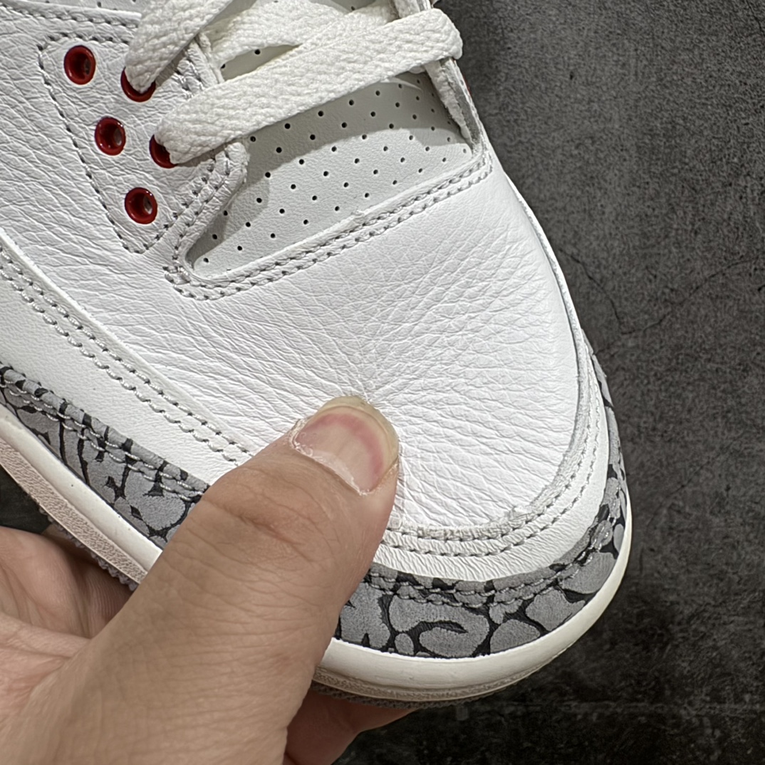 图片[5]-【DG2.0纯原】Air Jordan AJ3 Retro 复古白水泥 DN3707-100n有史以来 市场最高版n实拍所见即所得 所有细节均可秒杀市场纯原版n原厂细纹磨砂爆裂纹路 同步原版n原楦原纸板开发 确保原汁原味原厂皮料质感色泽绝无偏差完美中底拉帮 原厂中底钢印 原档案大底 如假白送 大底纹路气垫通透度PU的回弹性均百分百还原原厂电绣鞋舌飞人刺绣针数立体讲究精细欢迎对比正品原鞋SIZE：40 40.5 41 42 42.5 43 44 44.5 45 46 47.5 编码：LJQ480500-鞋库