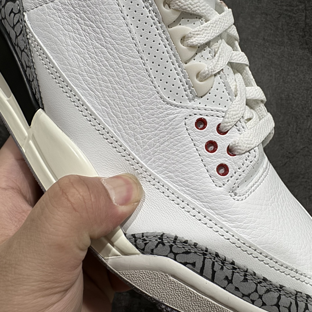 图片[4]-【DG2.0纯原】Air Jordan AJ3 Retro 复古白水泥 DN3707-100n有史以来 市场最高版n实拍所见即所得 所有细节均可秒杀市场纯原版n原厂细纹磨砂爆裂纹路 同步原版n原楦原纸板开发 确保原汁原味原厂皮料质感色泽绝无偏差完美中底拉帮 原厂中底钢印 原档案大底 如假白送 大底纹路气垫通透度PU的回弹性均百分百还原原厂电绣鞋舌飞人刺绣针数立体讲究精细欢迎对比正品原鞋SIZE：40 40.5 41 42 42.5 43 44 44.5 45 46 47.5 编码：LJQ480500-鞋库