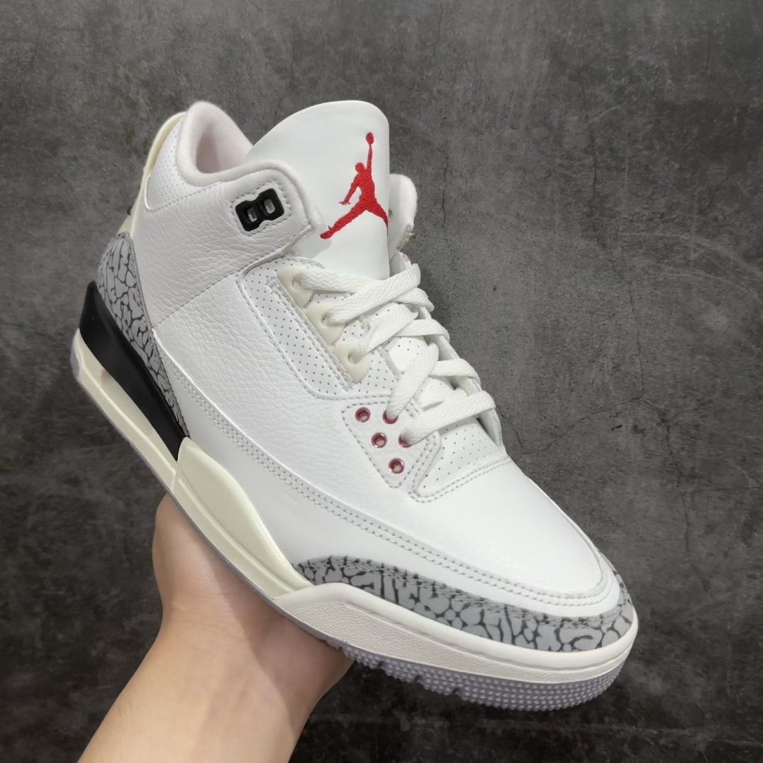 纯原AirJordanAJ3Retro复古白水泥DN3707-100有史以来市场最高版实拍所见即所得所有