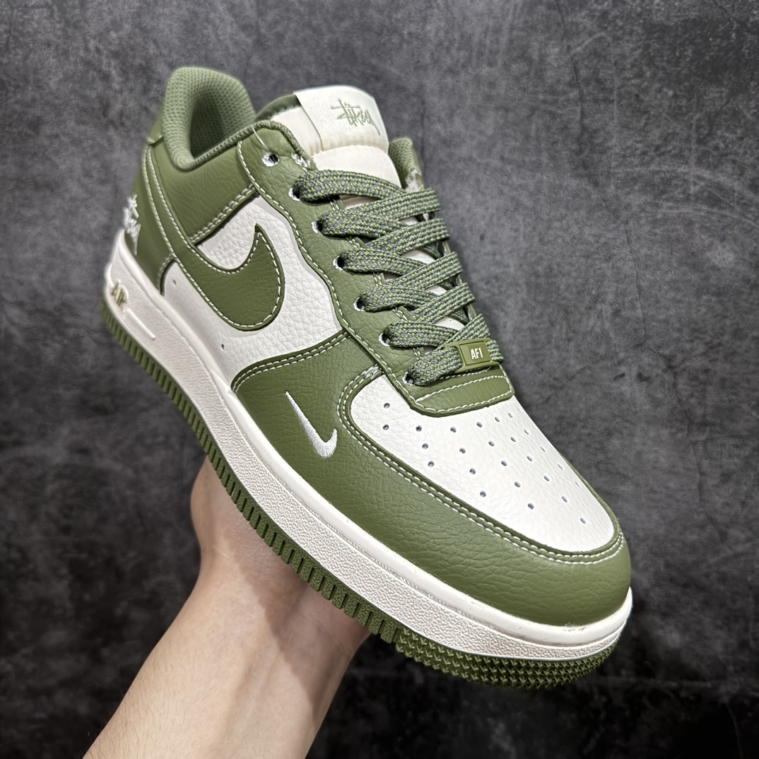 定制版 Nk Air Force 1'07 Low 斯图西联名-荷叶绿 空军一号低帮休闲板鞋 BB5353-515