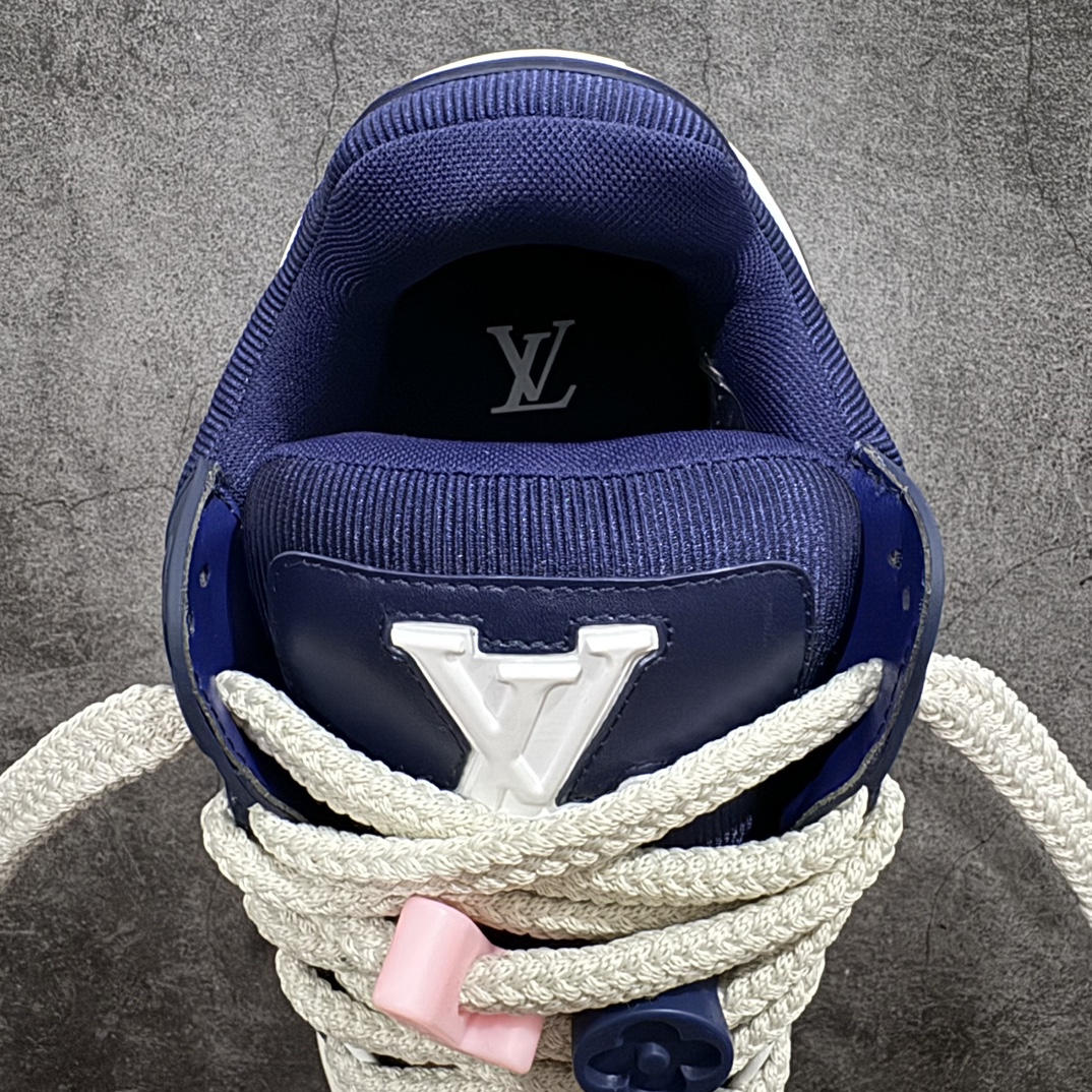 无胶顶级鞋盒无字版 Louis Vuitton LV 路易威登 Trainer Maxi 胖丁 低帮休闲板鞋