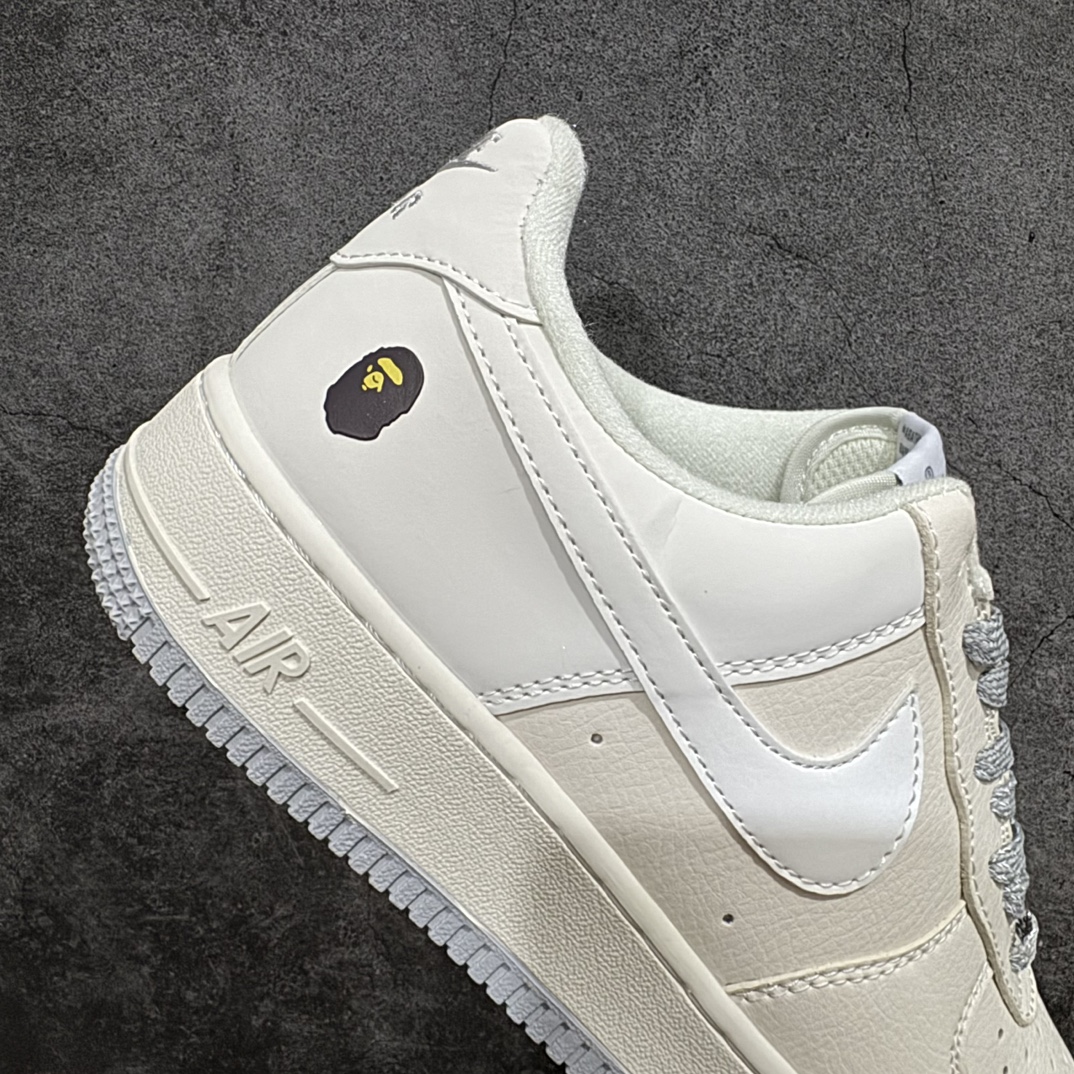 定制版 Nk Air Force 1'07 Low Bape联名-米白满天星 空军一号低帮休闲板鞋 FG6688-104